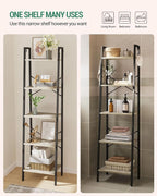Hzuaneri Ladder Shelf, Bookshelf Bookcase, Freestanding Corner Storage Shelve - Image 4