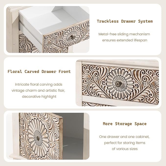 SUNBURY Night Stand Set 2, Accent End Table - Image 4