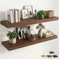 12 inch Deep Floating Shelves for Wall, 48 inch Wide Engineered Wood Wall by Venusmiles