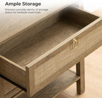 SICOTAS Night Stand with Drawers and Storage Shelf - Image 6