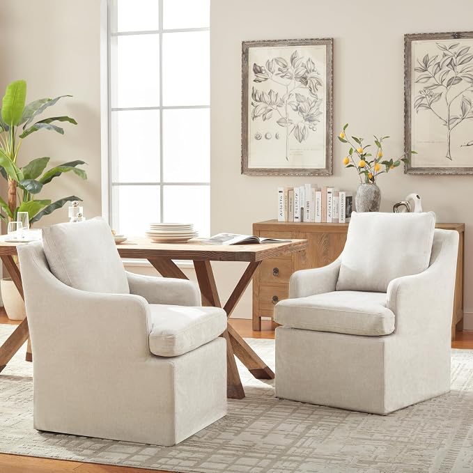 VKNOW Upholstered Dining Chairs Set of 2, Modern Kitchen Chairs Dinner Chairs - Image 3