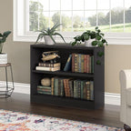 Bush Home Small 2 Shelf Bookcase, 2 Tier Bookshelf Storage Cabinet - Image 2