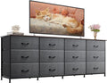 WLIVE 75.5'' Dresser for Bedroom, TV Stand for 85, 65 Inch TV, 12 Drawer Long by WLIVE