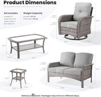 ovios 8-Piece Patio Furniture Set, Outdoor Wicker Sofa - Image 9