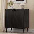 Homleke Buffet Cabinet with Storage, Modern Fluted Accent Sideboard with Doors by Homleke
