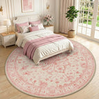 RELEANY Washable Area Rug, Round 10ft, Water Repellent, Pet Friendly, Vintage - Image 2