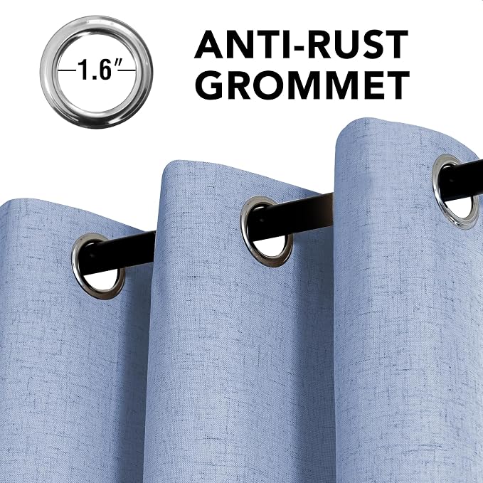H.VERSAILTEX Linen Curtains 100% Blackout Curtains - Image 3