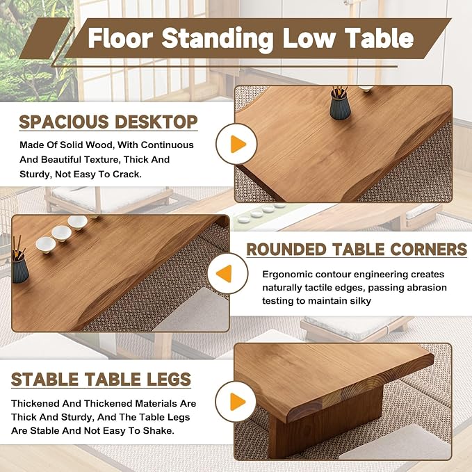 Wooden Japanese Floor Table - Image 5