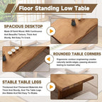 Wooden Japanese Floor Table - Image 5