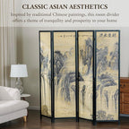 MyGift 4 Panel Folding Room Divider, 6FT Bamboo Privacy Screen - Image 2
