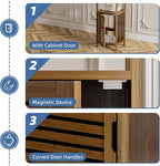 HITNET Bathroom Cabinet, Bamboo Floor Cabinet Free Standing, 4 Tier Sofa Side - Image 6
