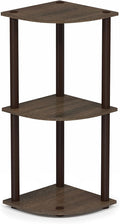 Furinno TURN-N-TUBE Corner Shelf, 3-Tier Corner Bookshelf, Display Storage by Furinno-FitsYourSpaceFitsYourBudget