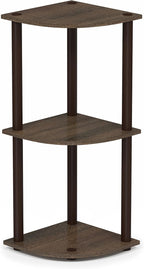 Furinno TURN-N-TUBE Corner Shelf, 3-Tier Corner Bookshelf, Display Storage by Furinno-FitsYourSpaceFitsYourBudget