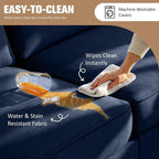 JAMFLY Couches for Living Room, 3-Seat Reversible Sectional Sofa - Image 9