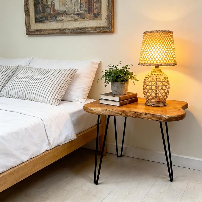 Live Edge Side Table, Solid Wood End Table - Image 3