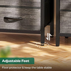 Huuger Nightstand with Charging Station, Fabric Drawers, End Table with Open - Image 7