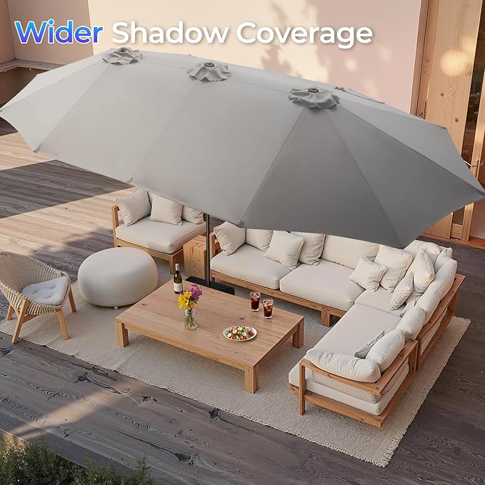 SUPERJARE 15FT Outdoor Patio Umbrella - Image 3
