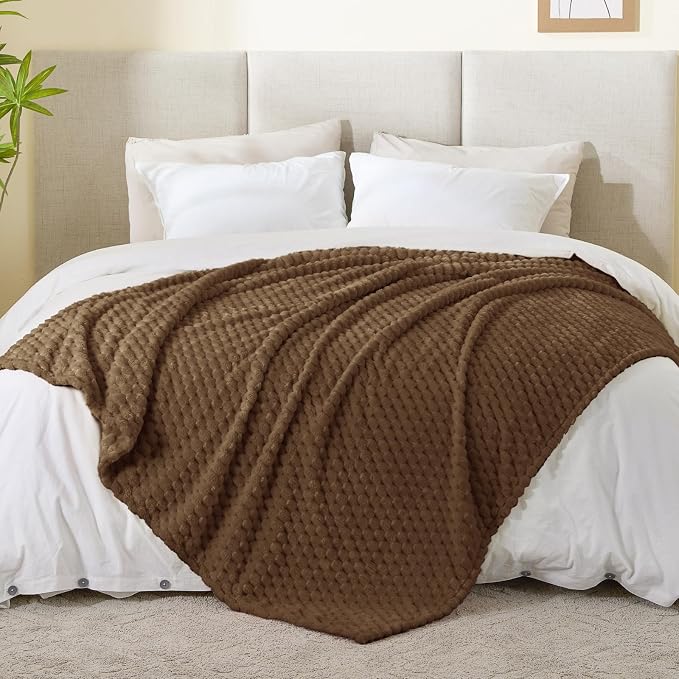 BEDELITE Brown Twin Blanket for Couch, Soft Cozy Gifts for Women, 60 * 80 | 3D - Image 5