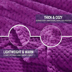 Exclusivo Mezcla Large Waffle Fleece Throw Blanket - Image 5