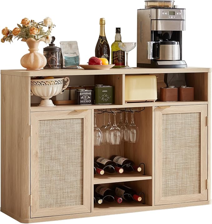 Lerliuo Rattan Wine Cabinet by Lerliuo