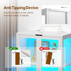 UNICOLY Display Cabinet with Glass Doors, Glass Display Cabinet with 8 Color - Image 7