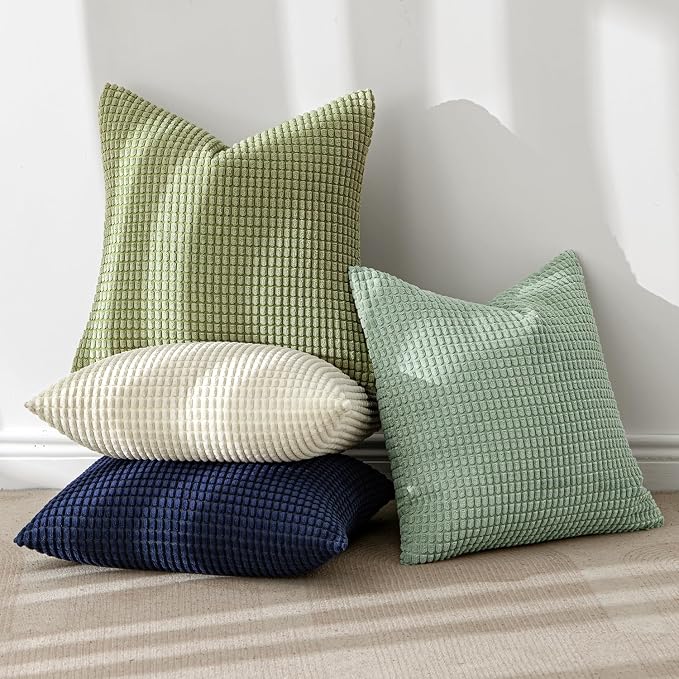 MIULEE Modern Farmhouse Decorative Spring Pillow Covers 20x20 Inch Set of 4 - Image 2