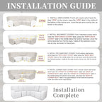 100% Waterproof Sectional Recliner Couch Covers - Image 7