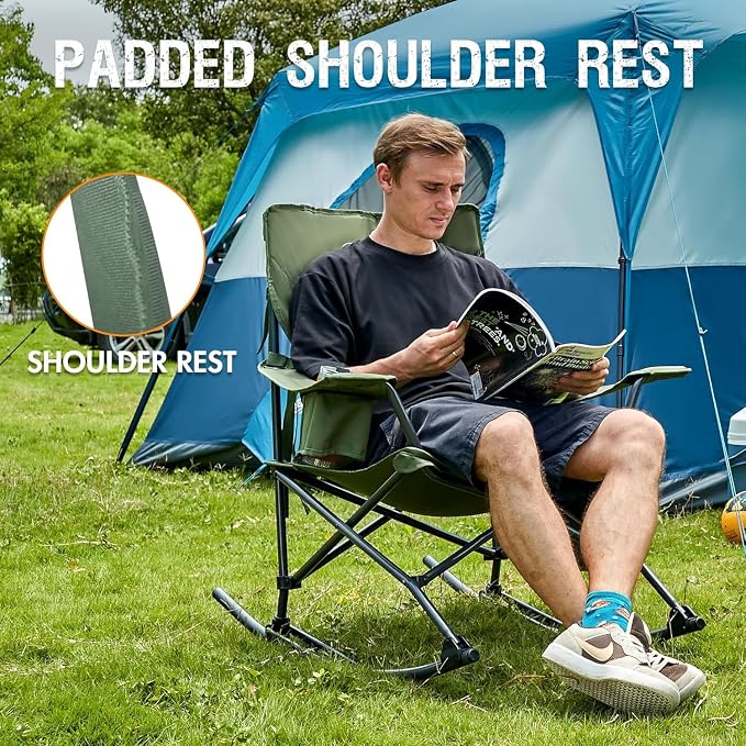 Portal Outdoor Rocking Chair Camping Folding Portable Rocker - Image 3