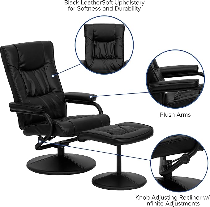 Flash Furniture Rachel Contemporary Multi-Position LeatherSoft Recliner Chair - Image 7