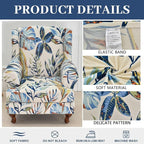 HAOYONG Wing Chair Slipcovers Stretch Wingback Chair Covers Printed 2 Pieces - Image 2