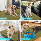 OLANLY Dog Door Mat for Muddy Paws 30x20, Paw Print Design Chenille Mud Mat | - Image 7