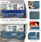 100% Waterproof Sectional Recliner Couch Covers - Image 5