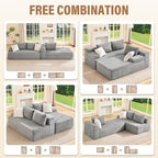 Hobestluk Modular Sectional Sofa Couches L-Shape Couch 3 Seat Modular Sofa - Image 6