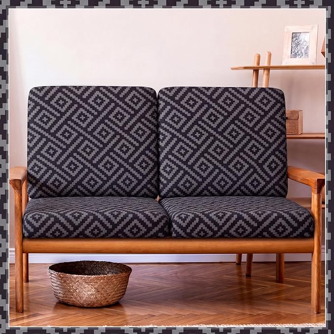 Geyoga 8 Pcs Patio Stretch Sofa Cushion Covers Outdoor Cushion Covers - Image 4