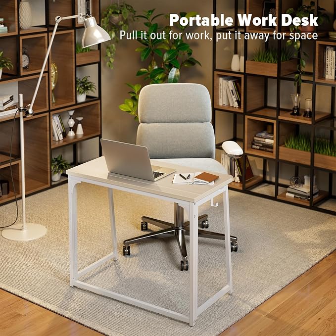 WOHOMO Folding Desk, Small Foldable Desk 31.5" - Image 8