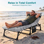 ABORON 2PK Chaise Lounge Chair, 5 Positions Padded Outdoor Tanning Chair - Image 3