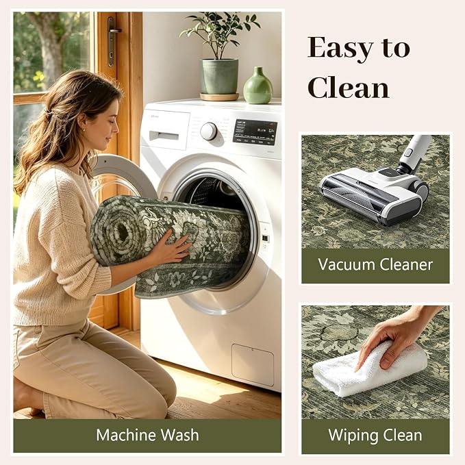 6x9 Ft Large Area Rugs for Living Room, Soft Non-Slip Machine Washable Rug - Image 9