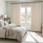 Topfinel 102 Inch Curtains 2 Panels Set, Two Packs Pinch Pleat Back Tab Linen - Image 8