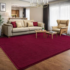 6x9 Area Rugs for Living Room Non Slip Dorm Bedroom Rug, Wine Red | Modern Area - Image 5