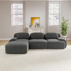 Boneless Sectional Couch, No Assembly Required, 117.3” L Shaped Modular Cloud - Image 2