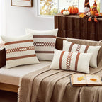 MIULEE Set of 2 Fall Burnt Orange Decorative Pillow Covers 20x20 | Farmhouse - Image 2