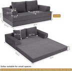 COMAX Convertible Sofa Bed, Folding Floor Couch Corduroy Fold Out Couch Bed - Image 3