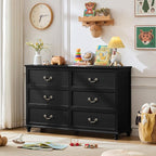 Joaxswe Farmhouse 6 Drawers Dresser - Image 9