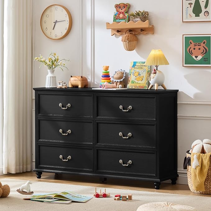 Joaxswe Farmhouse 6 Drawers Dresser - Image 9