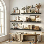 12 inch Deep Floating Shelves for Wall, 36 inch Wide Engineered Wood Wall - Image 7