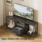JARHETUN TV Stand with Fabric Drawer, Entertainment Center - Image 4
