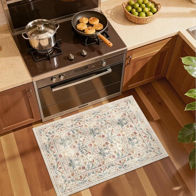 GarveeHome Small Beige Entryway Rug, 2x3 Washable Front Door Rug Indoor - Image 7