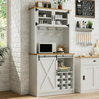 4ever2buy 72" Farmhouse Coffee Bar Cabinet - Image 7
