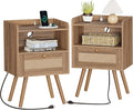 SUPERJARE Nightstands Set of 2, Night Stands by SUPERJARE