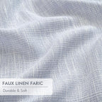 MIULEE Chambray Blue Pinch Pleated 100% Blackout Curtains 40x96 Inches | Room - Image 6